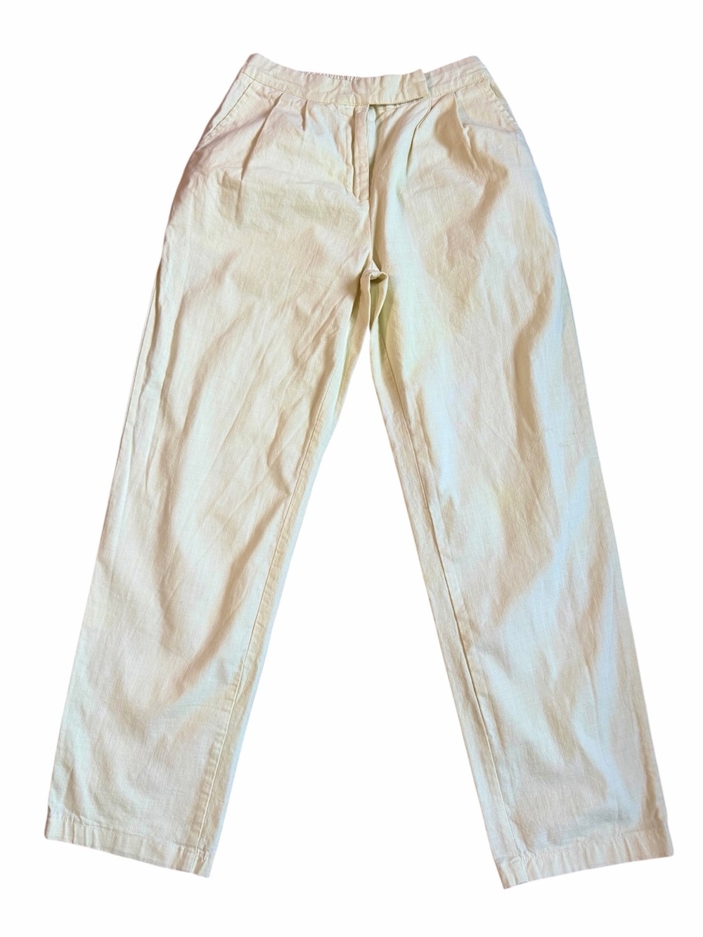 Oscar Street Light Yellow Cropped Women's Pants US S